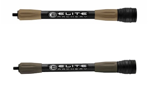 Elite Carbon Fiber Stabilizer in Mountain Tan (top) and Sienna Brown (bottom).