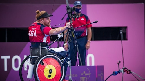 In Tokyo, Japan, Team USA recurve shooter Kevin Mather won gold in his Paralympic debut.