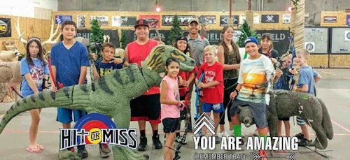 Bow rentals are an excellent way to let first-time archers try the sport with low commitment. (Photo courtesy Hit or Miss Archery Center.)