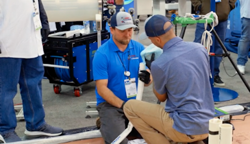 Contractors Demonstrate NuFlow's NuDrain Rehab System on 2-Inch Pipe