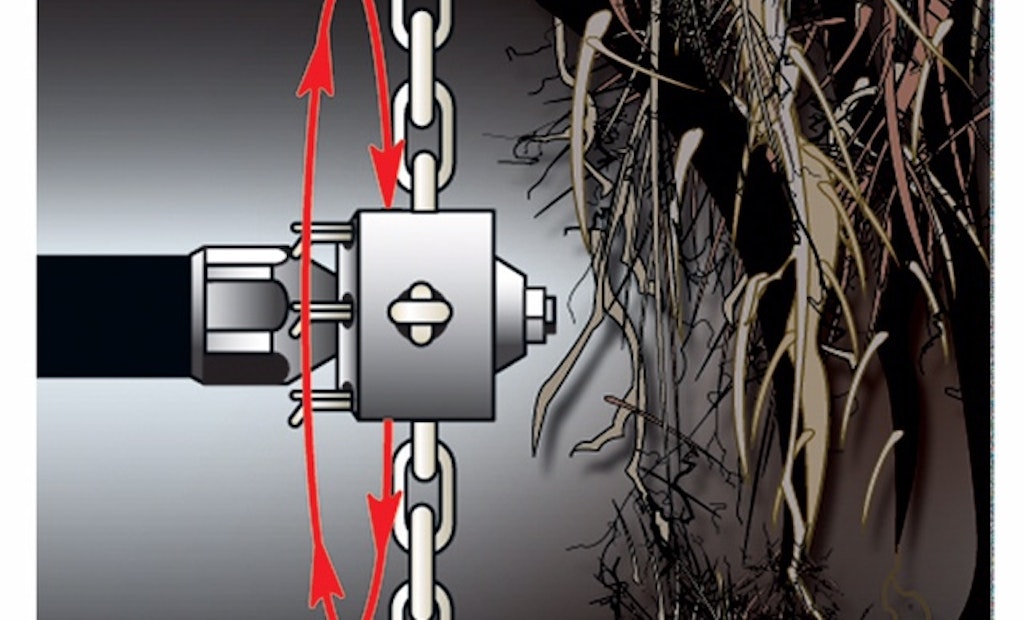 Chain Saw Nozzle Rips Through Roots