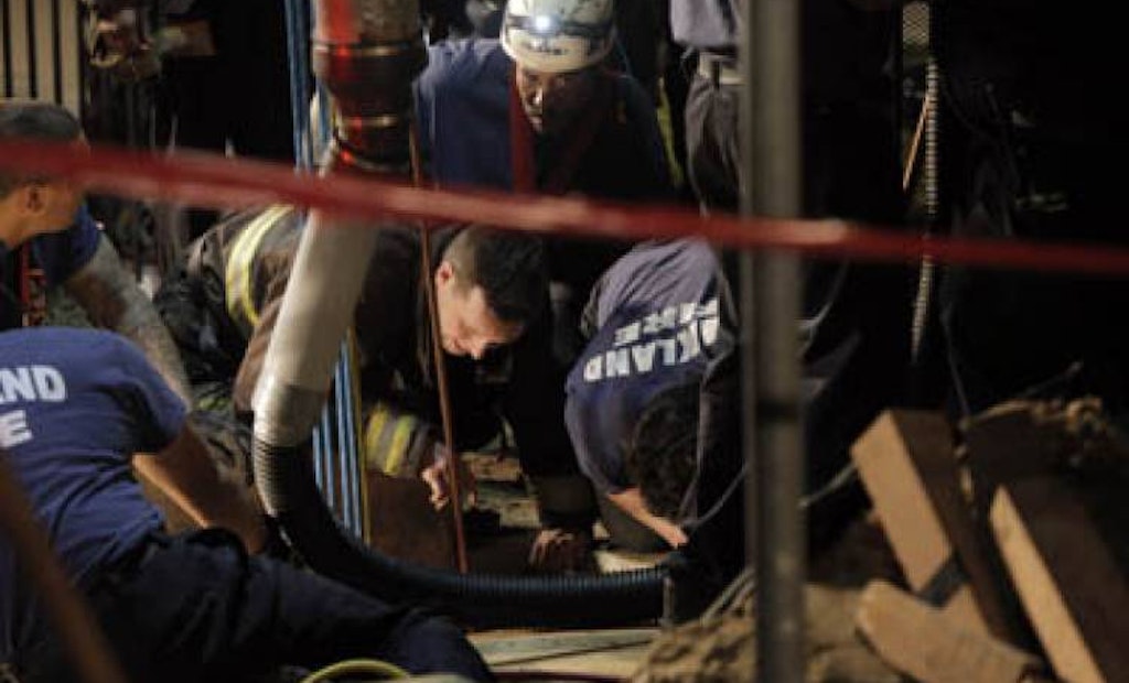 Rescue Crews Free Contractor Trapped in Sewer