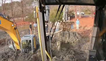 Video: Saving a Submerged Excavator
