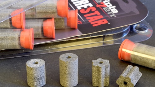 FireStar pellets for muzzleloaders have deep longitudinal grooves that help the pellet burn more efficiently, yield higher velocities and leave bores cleaner.”