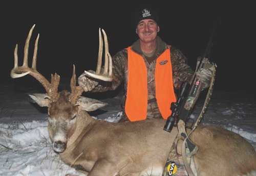 Don Kisky has taken dozens of monster bucks over the years in Iowa, including this awesome muzzleloader buck.