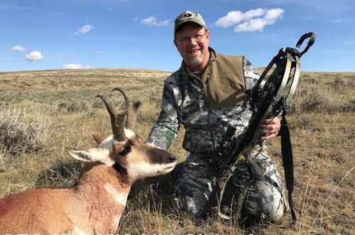 The author had to drop his cell phone to shoot when the pronghorn magically appeared. 