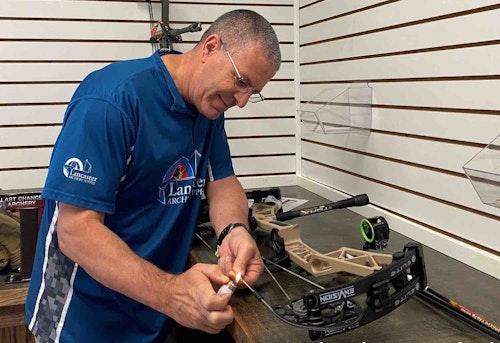 The author was stacking arrows in the 10-ring at 20 yards within short order during set up with the new Elite EnVision.