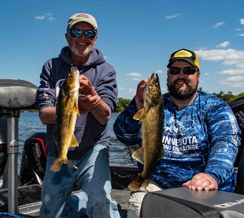 Al Lindner (left) and partner Jamison Sieffert finished 10th in the Walleye Division.