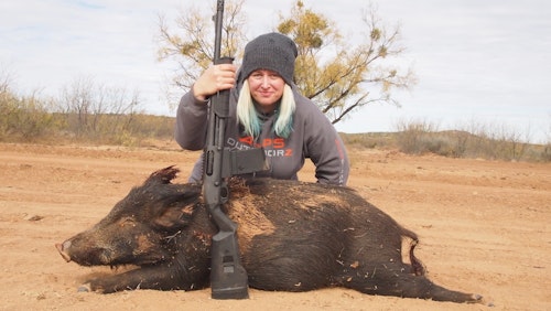 The author with a daytime hog.