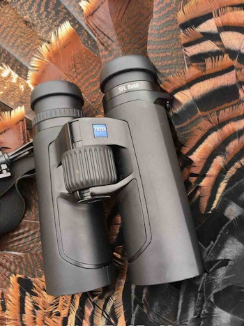The author's old Zeiss 8x30 Classic bino has a tiny focus wheel; the new Zeiss SFL bino (above) has a massive and precise focus wheel, which makes it fast to find a bird or buck.