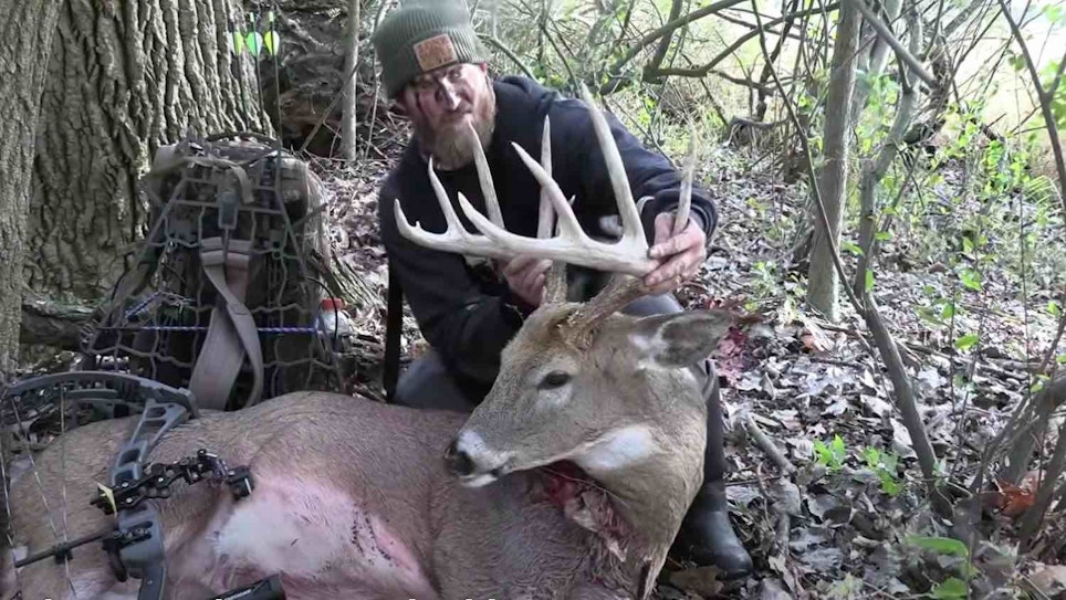Video: Public Land Bowhunter Tags Large Whitetail Buck Despite Strong Winds
