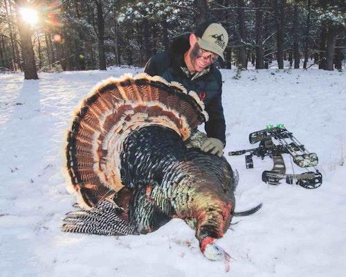 This monstrous, triple-bearded gobbler was the biggest Rio taken by the author to date.