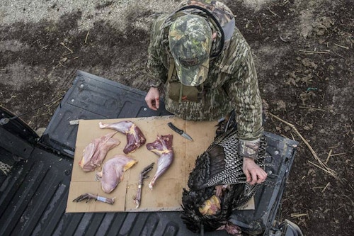 In the video below, Josh Dahlke explains how to butcher a wild turkey to maximize the amount of meat.