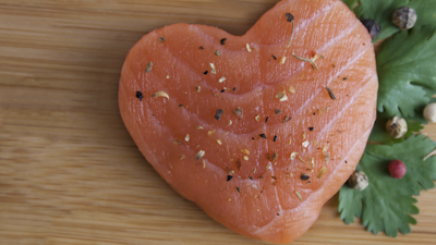 Heart Healthy: Poached Salmon with Champagne Cream Sauce