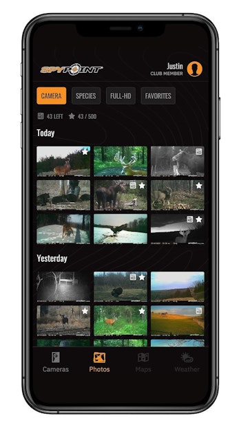 Photos transmitted to your phone will land in a gallery within the required app. The app is also used to set and change camera settings.