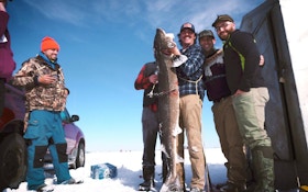 Video: Spearing a Monster Sturgeon Through the Ice
