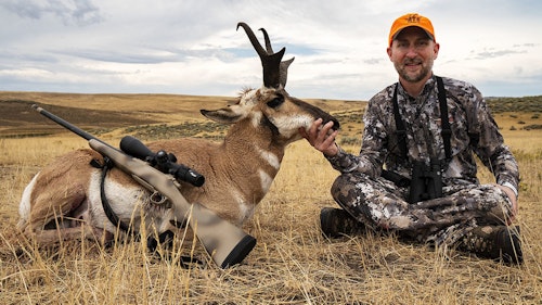 The author after a successful pronghorn hunt in Colorado. 