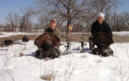 If snow is still on the ground, expect that wild turkeys will still be in large wintering flocks. Scouting is critical to find concentrations of “winter” birds.