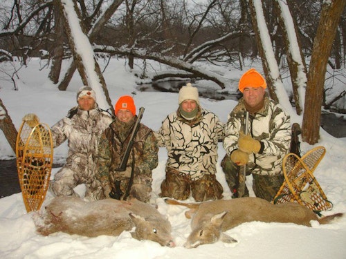 During late December many years ago in South Dakota, when the state offered late-season antlerless-only muzzleloader deer tags for his county, the author joined his friends for a weekend hunt. The group saw dozens of whitetails — bucks and does — during daylight thanks to minimal hunting pressure and a nearby picked cornfield.
