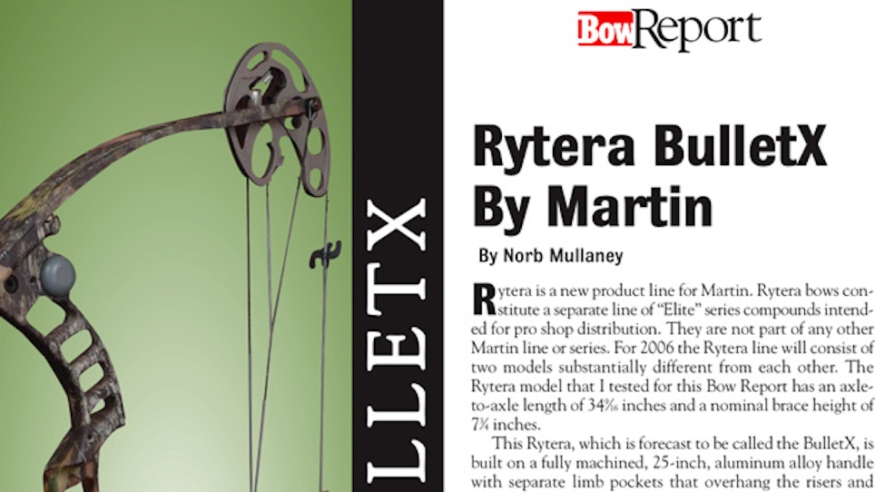 Bow Report Rytera Bulletx By Martin Grand View Outdoors