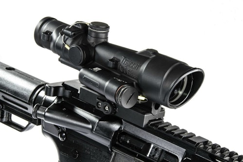 Trijicon ACOG Optic contributed greatly to accuracy on and off the bench.