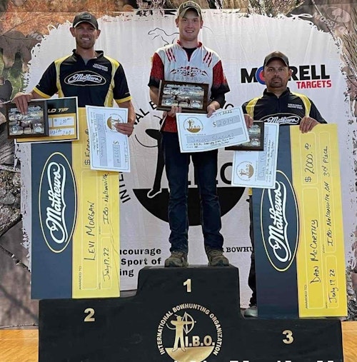 Left to right: Levi Morgan (second place in Nelsonville, Ohio), Jacob Slusarz (first place) and Dan McCarthy (third place).