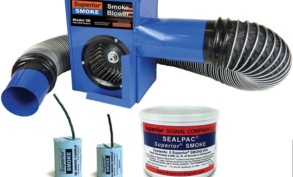 Superior 5-E Electric Smoke Blower Finds Faults, Odors, Leaks and Inflow