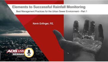Elements to Successful Rainfall Monitoring – Best Management Practices for the Urban Sewer Environment PART 1