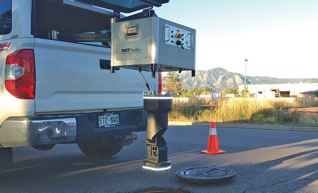 Detailed manhole inspection and 3-D scan in under a minute with RST Helix