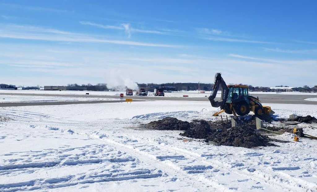 What Happens When a Water Main Breaks Under an Airport Taxiway?