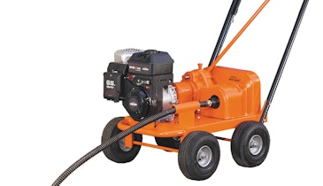 Gas-Powered Drain Cleaner Blasts Large Lines And Long Runs