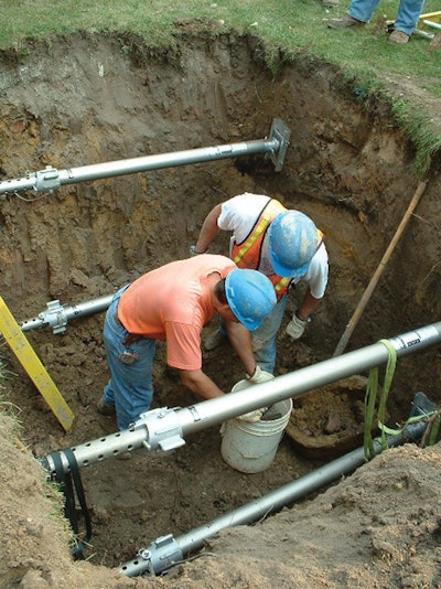 Lightweight Pneumatic Shoring  Simplifies Trench Safety