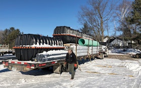 System Installation Utilizes Frozen Lake to Transport Materials and Technicians to Remote Island for Installation