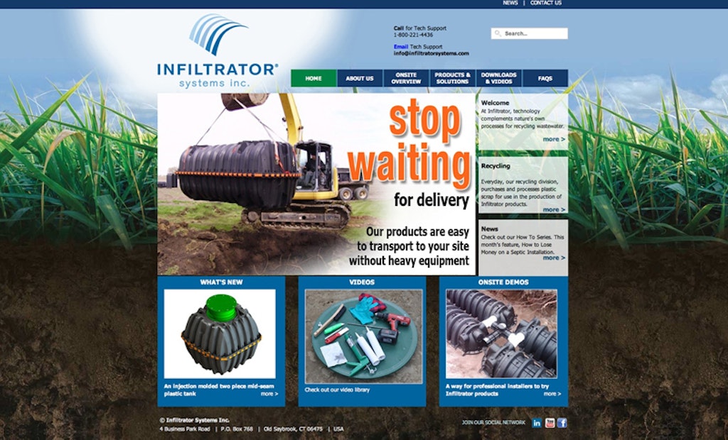 Infiltrator Systems Launches New Website