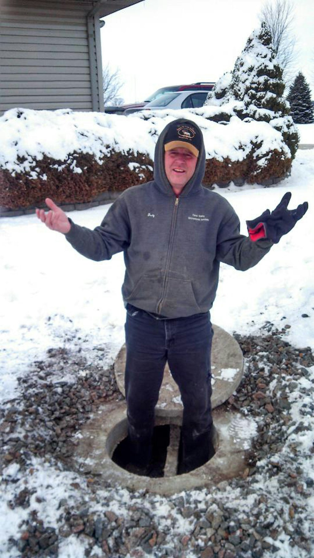 Ice Covered Septic Tanks Freeze Pumpers In Their Onsite Installer