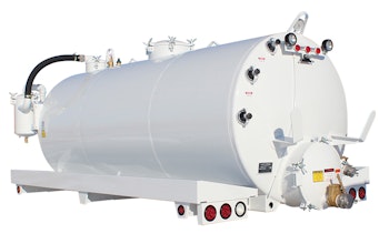 Complete steel vacuum tanks. 1800, 2300, 2500, 3360, and 3500 gallon tanks.
