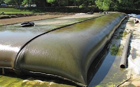 Filtration Tubes Used To Remove Sediment From Pond