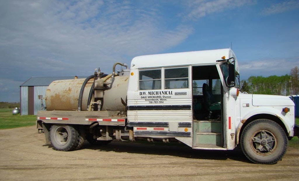 Half Vacuum Truck, Half School Bus Served Minnesota Pumper Well