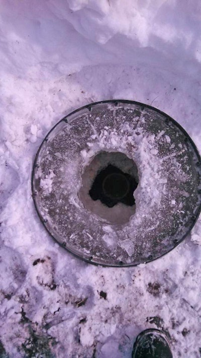 Ice-Covered Septic Tanks Freeze Pumpers in Their Tracks