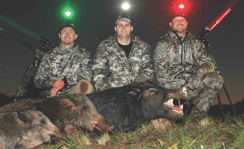 Hog populations have reached epidemic proportions, prompting some states to remove nearly all restrictions on hunting. If night hunting is legal in your state, consider multi-colored headlamps and even some night-vision or thermal technology.