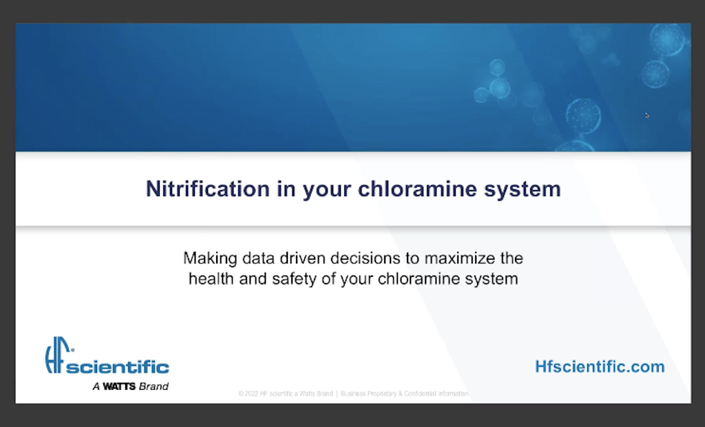 Webinar: Nitrification in your Chloramine System