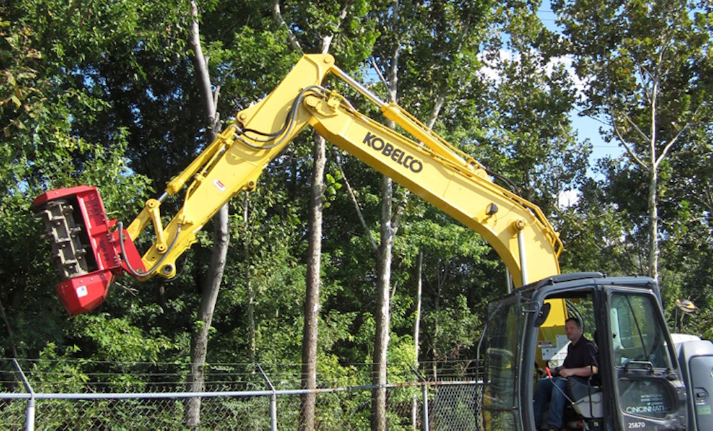Excavator-Mounted Mulcher Keeps Fencerows Clear for Cincinnati MSD