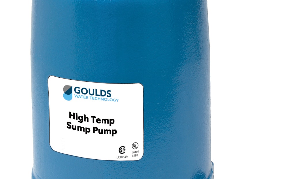 Xylem introduces the Goulds Water Technology submersible high-temp sump pump